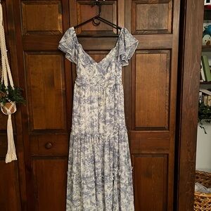 Aqua White and Blue Dress